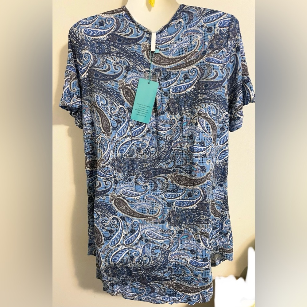 COPY - Sz XL POPYOUNG Women's Summer Casual Short Sleeve Tunic Crewneck Ruffle … - Picture 9 of 9